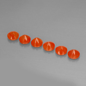 Gemas de cornalina naranja natural de  ct, transparente, transparente / translúcido