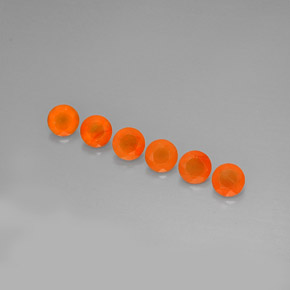 Gemas de cornalina naranja natural de  ct, transparente, transparente / translúcido