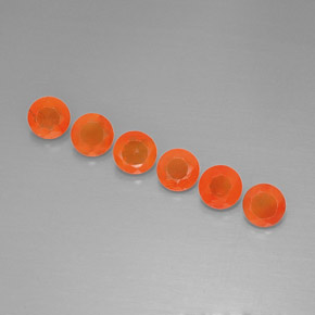 Gemas de cornalina naranja natural de  ct, transparente, transparente / translúcido