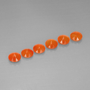 Gemas de cornalina naranja natural de  ct, transparente, transparente / translúcido