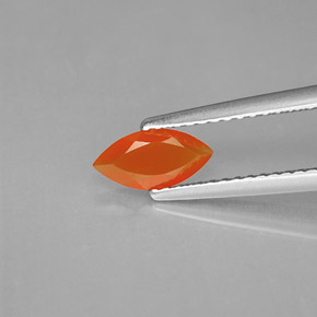 Cornalina Naranja natural de 0.39 ct, Transparente, Transparente / Translúcido