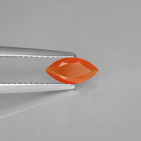 Cornalina Naranja natural de 0.39 ct, Transparente, Transparente / Translúcido
