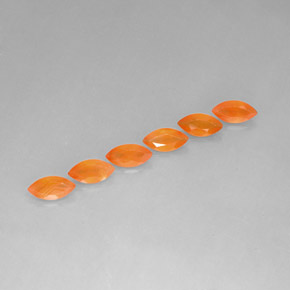 Gemas de cornalina naranja natural de  ct, transparente, transparente / translúcido