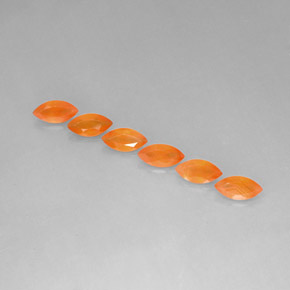 Gemas de cornalina naranja natural de  ct, transparente, transparente / translúcido