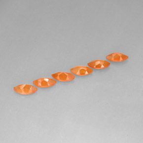 Gemas de cornalina naranja natural de  ct, transparente, transparente / translúcido