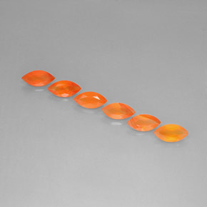 Gemas de cornalina naranja natural de  ct, transparente, transparente / translúcido