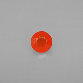 Cornalina naranja natural de 0,40 ct, transparente, transparente / translúcido