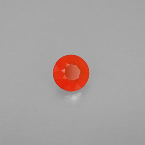 Cornalina naranja natural de 0,40 ct, transparente, transparente / translúcido