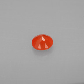 Cornalina naranja natural de 0,40 ct, transparente, transparente / translúcido