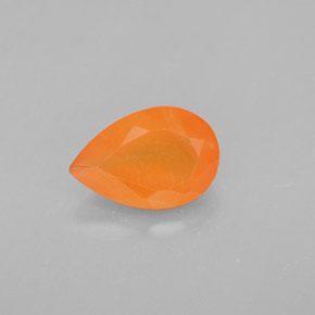 Cornalina Naranja natural de 1.29 ct, Transparente, Transparente / Translúcido