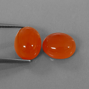 Gemas de cornalina naranja natural de  ct, transparente, transparente / translúcido