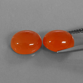 Gemas de cornalina naranja natural de  ct, transparente, transparente / translúcido