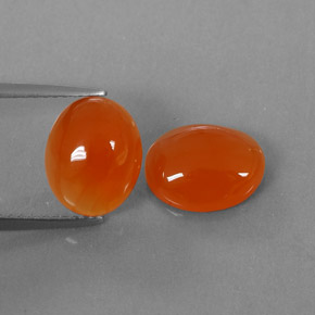 Gemas de cornalina naranja natural de  ct, transparente, transparente / translúcido