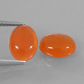 Gemas de cornalina naranja natural de  ct, transparente, transparente / translúcido