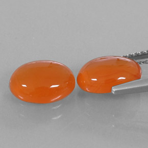 Gemas de cornalina naranja natural de  ct, transparente, transparente / translúcido