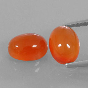 Gemas de cornalina naranja natural de  ct, transparente, transparente / translúcido