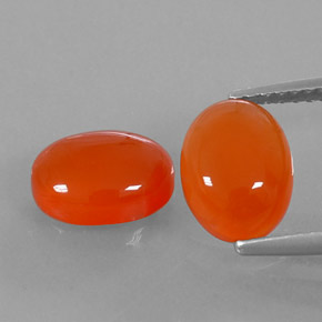 Gemas de cornalina naranja natural de  ct, transparente, transparente / translúcido