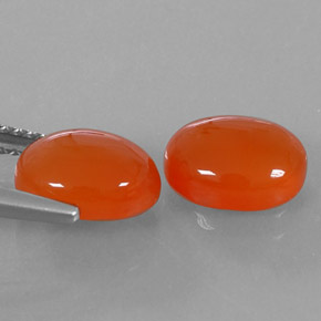Gemas de cornalina naranja natural de  ct, transparente, transparente / translúcido