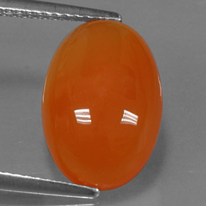 Cornalina Naranja natural de 5.86 ct, Transparente, Transparente / Translúcido