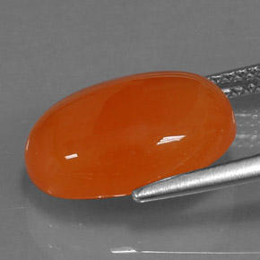 Cornalina Naranja natural de 5.86 ct, Transparente, Transparente / Translúcido