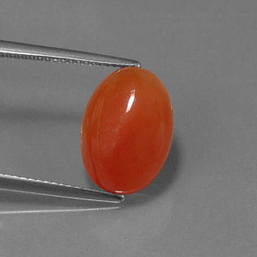 Cornalina Naranja natural de 5.84 ct, Transparente, Transparente / Translúcido