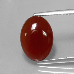 Cornalina naranja natural de 5,28 ct, corte óvalo, translúcido