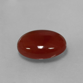 Cornalina naranja natural de 5,28 ct, corte óvalo, translúcido