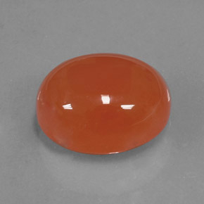 Cornalina naranja natural de 5,58 ct, corte óvalo, translúcido