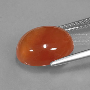 Cornalina naranja natural de 4,54 ct, transparente, transparente / translúcido