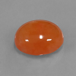 Cornalina naranja natural de 4,81 ct, corte óvalo, translúcido