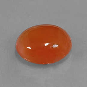 Cornalina rojo anaranjado natural de 4,33 ct, corte óvalo, translúcido