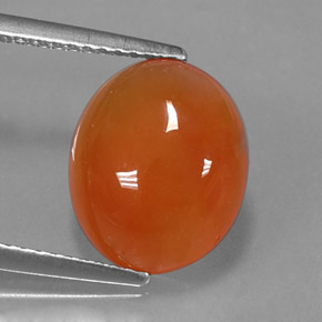 Cornalina rojo anaranjado natural de 4,33 ct, corte óvalo, translúcido
