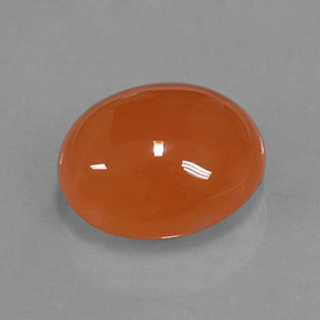 Cornalina naranja natural de 5,15 ct, corte óvalo, translúcido