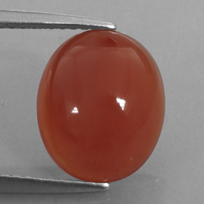 Cornalina Naranja natural de 3.69 ct, Corte Óvalo, Translúcido