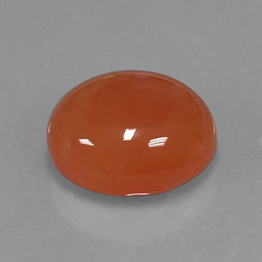 Cornalina Naranja natural de 4.98 ct, Corte Óvalo, Translúcido