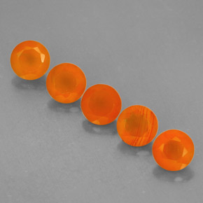 Gemas de cornalina naranja natural de  ct, transparente, transparente / translúcido