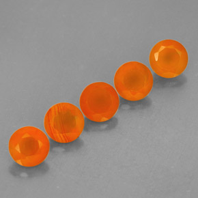 Gemas de cornalina naranja natural de  ct, transparente, transparente / translúcido