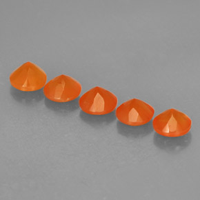 Gemas de cornalina naranja natural de  ct, transparente, transparente / translúcido