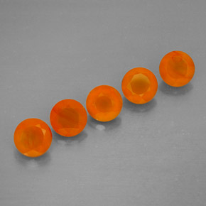 Gemas de cornalina naranja natural de  ct, transparente, transparente / translúcido