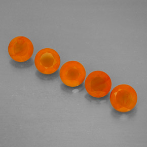 Gemas de cornalina naranja natural de  ct, transparente, transparente / translúcido