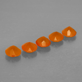 Gemas de cornalina naranja natural de  ct, transparente, transparente / translúcido