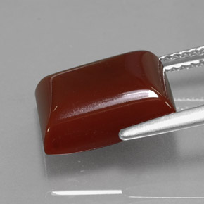Cornalina naranja natural de 5,78 ct, baguette, translúcido