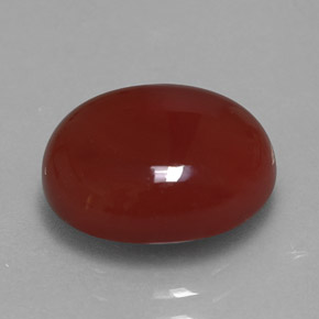 Cornalina rojo natural de 4,71 ct, corte óvalo, translúcido