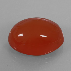 Cornalina naranja natural de 15,49 ct, transparente, transparente / translúcido