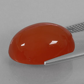 Cornalina naranja natural de 15,49 ct, transparente, transparente / translúcido