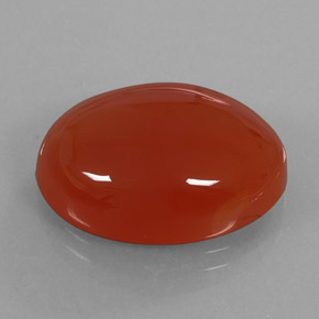 Cornalina naranja natural de 17,01 ct, corte óvalo, translúcido