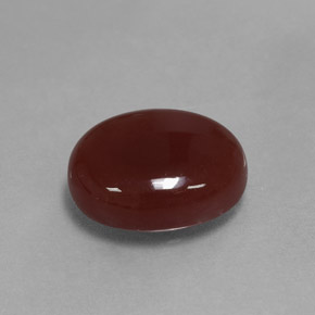 Cornalina marrón natural de 5,81 ct, corte óvalo, translúcido