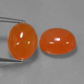 Gemas de cornalina naranja natural de  ct, transparente, transparente / translúcido