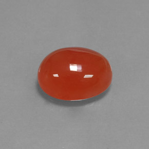 Cornalina naranja natural de 3,77 ct, corte óvalo, translúcido
