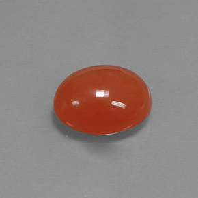 Cornalina naranja natural de 3,33 ct, corte óvalo, translúcido